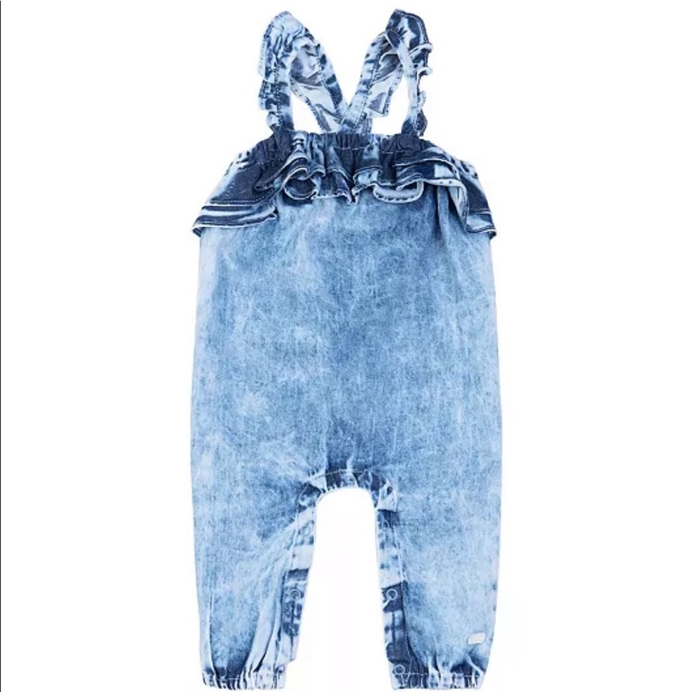 NWOT 7 For All Mankind Acid Wash chambray  Romper